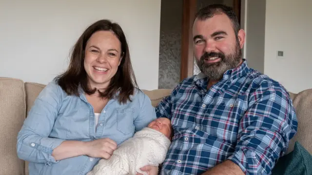 Kate Forbes with her husband Ali and daughter Naomi