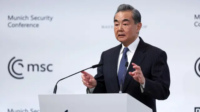 Wang Yi speaking in Munich