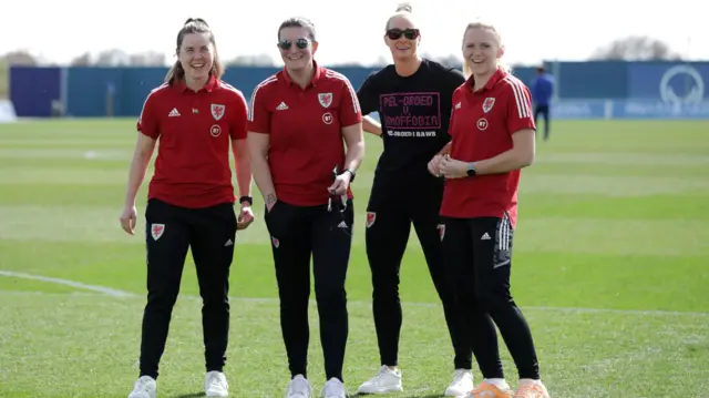 Esther Morgan, Helen Ward, Rhiannon Roberts and Ceri Holland