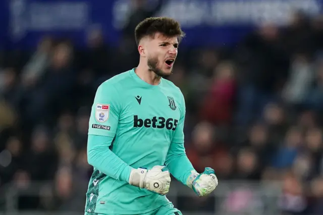 Stoke goalkeeper Matija Sarkic