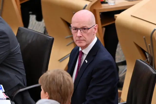 Deputy First Minister John Swinney speaks during the stage one budget debate at Scottish Parliament Building