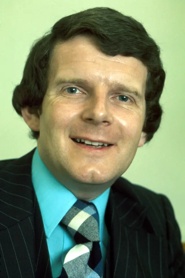 John Motson pictured in 1977