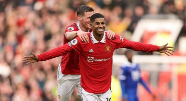 Marcus Rashford celebrates