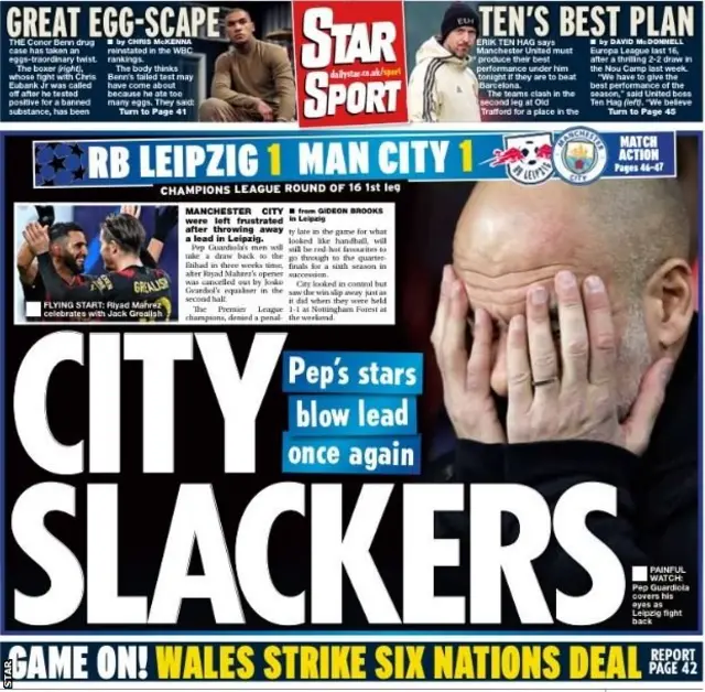 Back page of the Daily Star