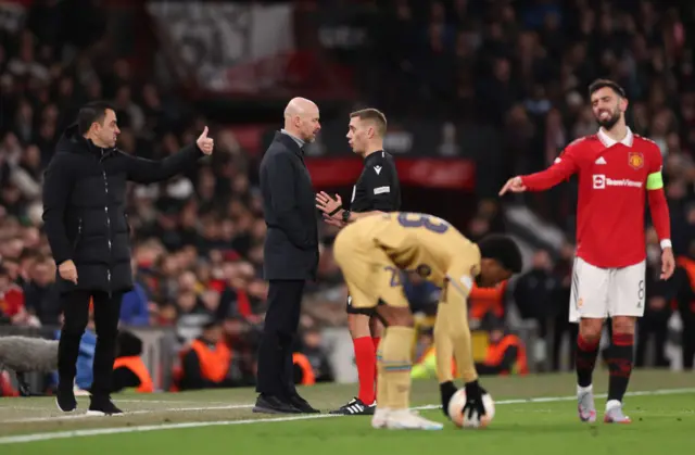 Bruno Fernandes scowls as he gives another free-kick away.