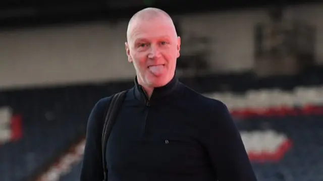 Ayr manager Lee Bullen pulls a face for the cameras