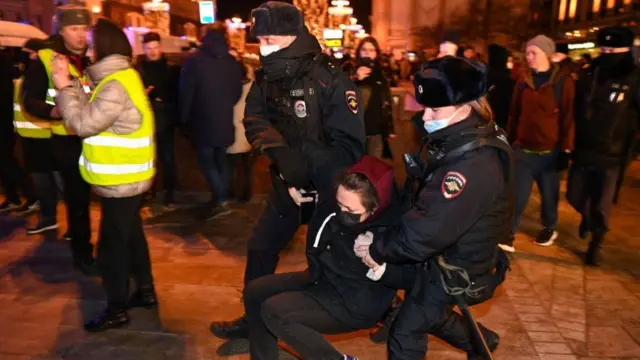 Anti-war protesters took the streets of Moscow