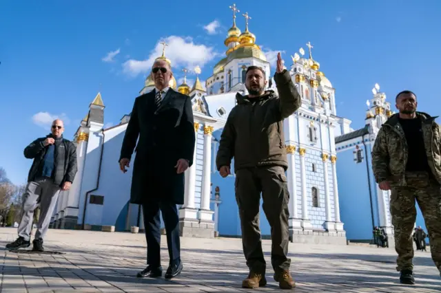 Biden and Zelensky in Kyiv