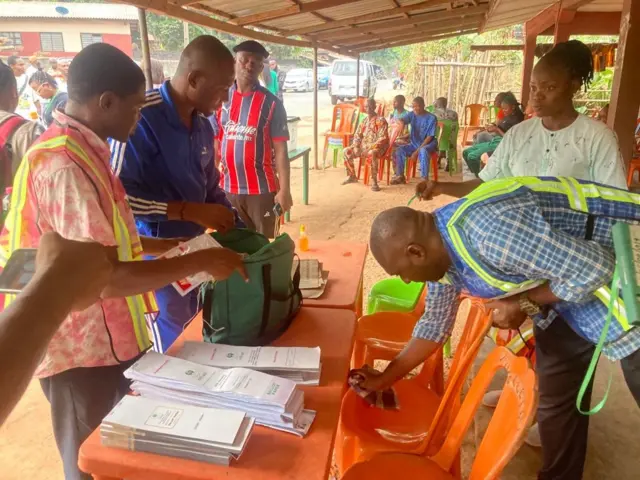 A polling station in Anambra state, Nigeria