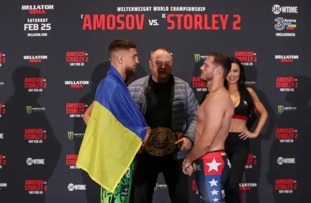 Yaroslav Amosov and Logan Storley face off