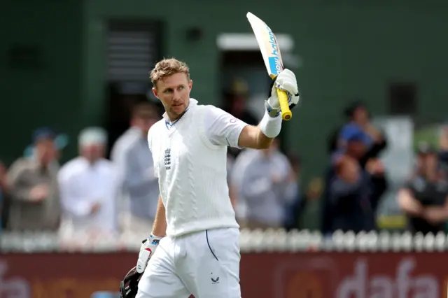 England's Joe Root walks off after making 153no v New Zealand