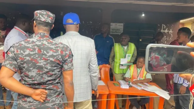 EFCC observers and military agents in Agulu, Anambra, Nigeria