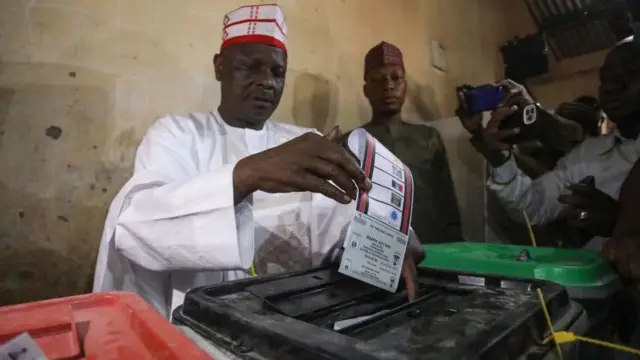 Rabiu Musa Kwankwaso voting