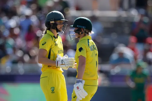 Beth Mooney celebrates her half-century with Ellyse Perry