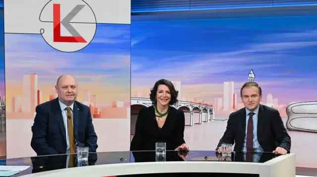 Thomasina Miers, centre, with fellow panelists Dave Penman and George Eustice