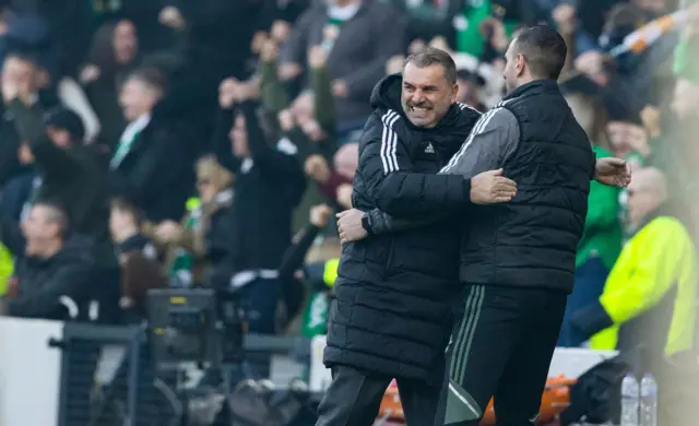 Celtic manager Ange Postecoglou celebrates