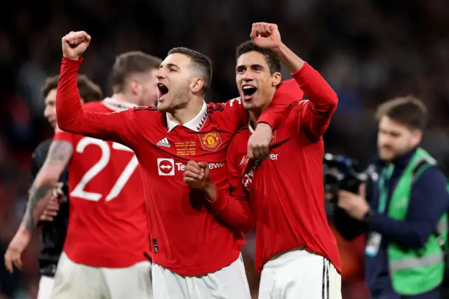 Man Utd celebrate