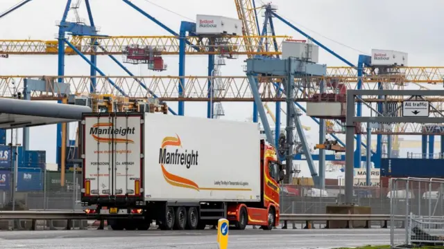 Lorry at Belfast port