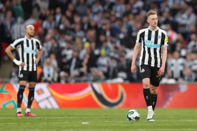 Newcastle players looking downcast