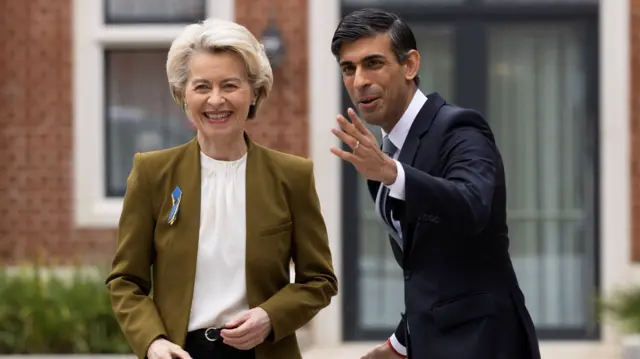 Ursula von der Leyen and Rishi Sunak