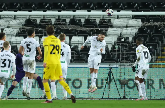 Swansea clear off the line