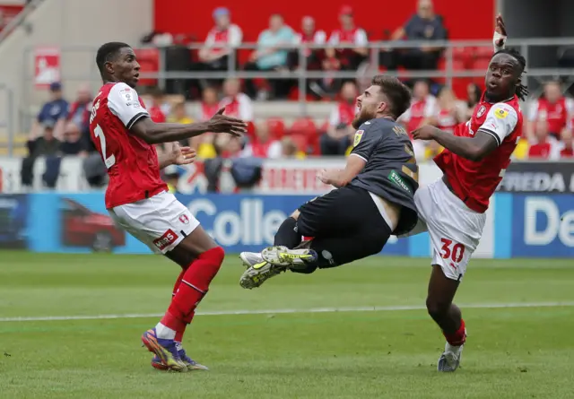 Rotherham v Swansea - reverse fixture in August - Ryan Manning is fouled