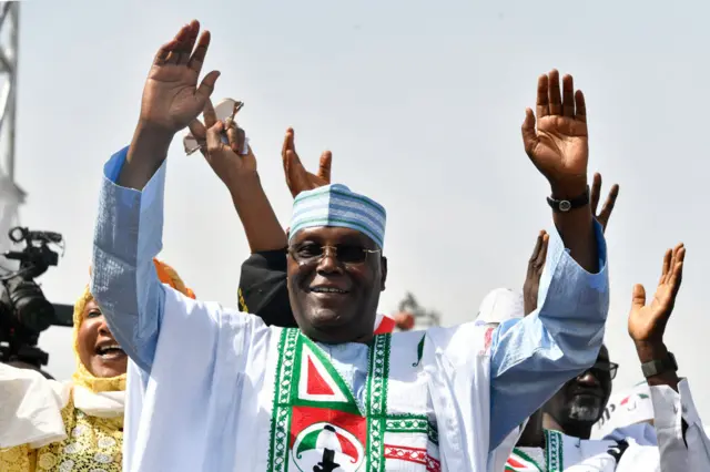 Candidate of the opposition Peoples Democratic Party (PDP) Atiku Abubakar