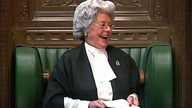 Betty Boothroyd in the Commons in 2000