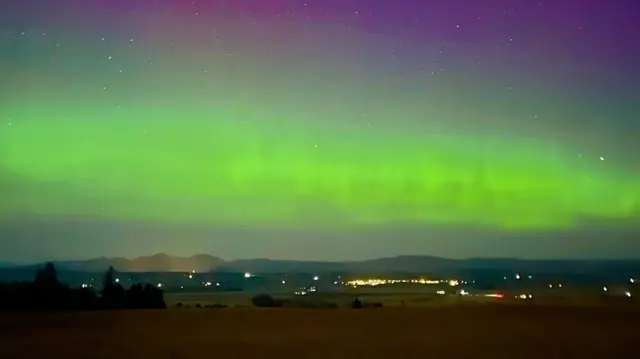 Northern lights in Stirling