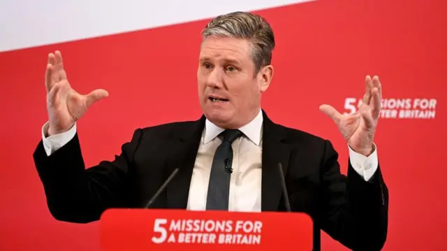 Leader of the Labour Party Keir Starmer speaks at an event in London