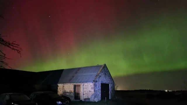 There was a dazzling light show in Elgin last night.