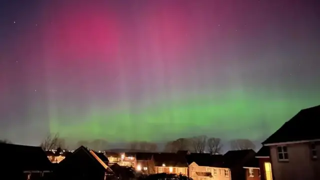 BBC Weather Watcher Bluecat captured this view of the spectacle over Dunfermline