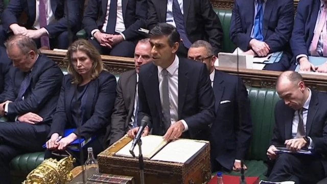 Rishi Sunak in the House of Commons