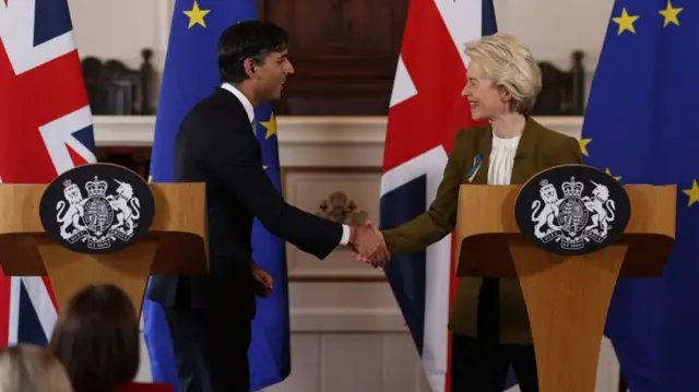 Rishi Sunak and Ursula von der Leyen