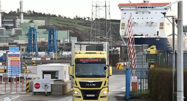 Lorry at NI port