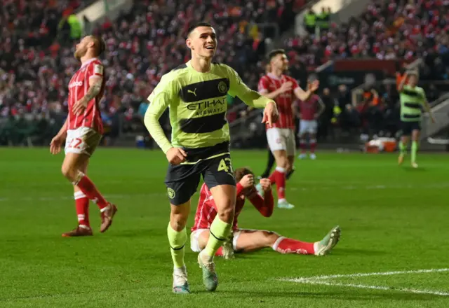 Phil Foden celebrates