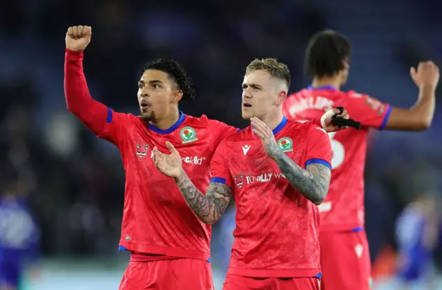 Blackburn players celebrate