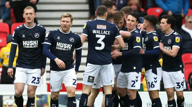 Millwall celebrate a goal