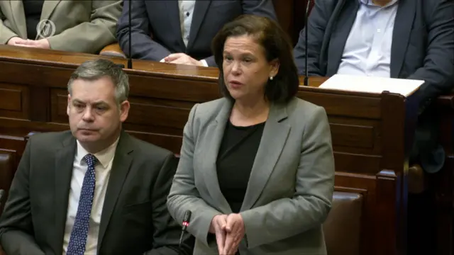 Mary Lou McDonald speaking in Dáil Éireann