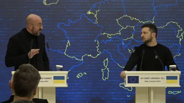 European Council President Charles Michel and President Zelensky