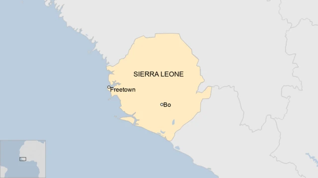 A map of Sierra Leone