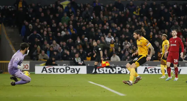 Ruben Neves scores for wolves