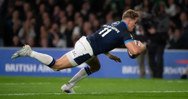 Duhan van der Merwe scores Scotland's second try