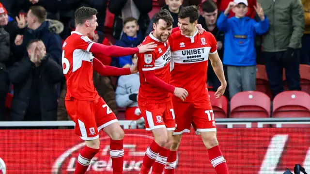 Middlesbrough celebrate goal