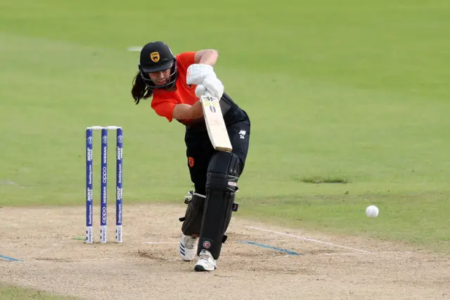 Maia Bouchier of Southern Vipers plays a shot in the Rachael Heyhoe Flint Trophy