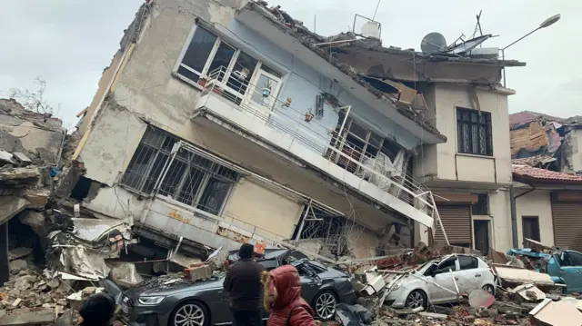 Earthquake destruction in the centre of Hatay city, Antakya