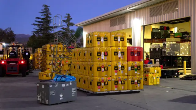 Los Angeles County Fire Department USA-2 prepares for deployment after being activated by US Aid to go to Turkey to assist with earthquake recovery efforts