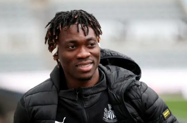 Christian Atsu while playing for Newcastle United