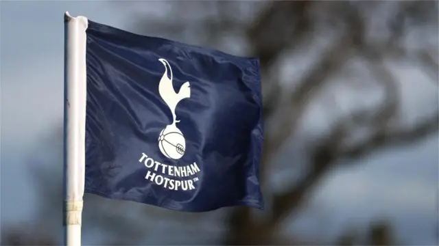 The corner flag inside the Tottenham Hotspur Stadium in London