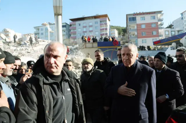 President Erdogan visiting Hatay, Turkey